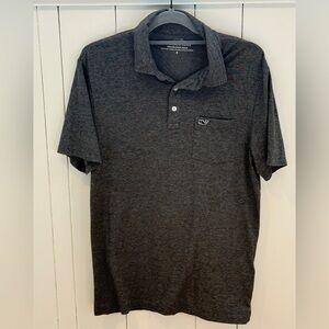 Vineyard Vines Charcoal Edgartown Polo Shirt